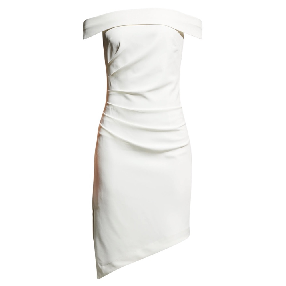 Milly “Ally” Cady Asymmetric Hem Off the Shoulder Dress - Picture 2 of 9